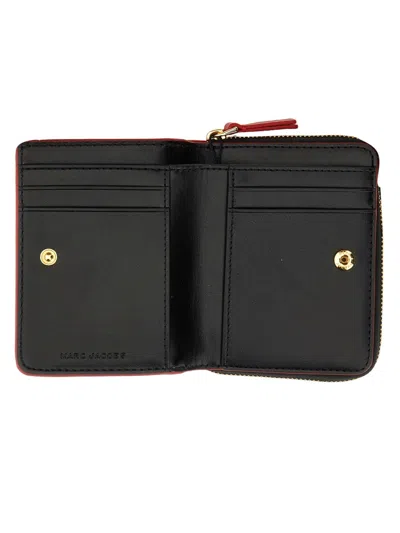 Marc Jacobs Compact Mini Leather Wallet In Red
