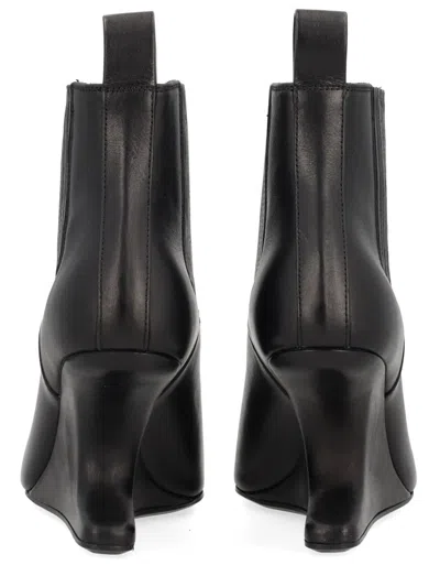Rick Owens Calf Leather Ankle Boot In Multi