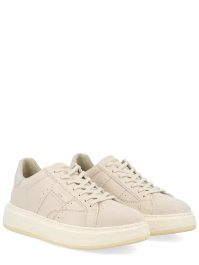 Woolrich Smooth Full-grain Leather Sneaker In White