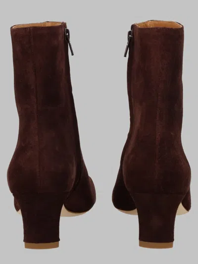 Staud Suede Leather Ankle Boots In Multi