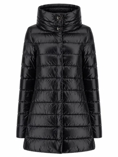 Herno Amelia Quilted High-neck Down Jacket In Black
