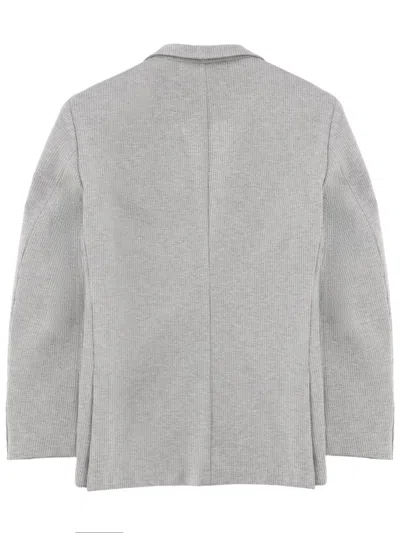 Hugo Boss Tailored Jacket Notch Lapel Front Pockets In Gray