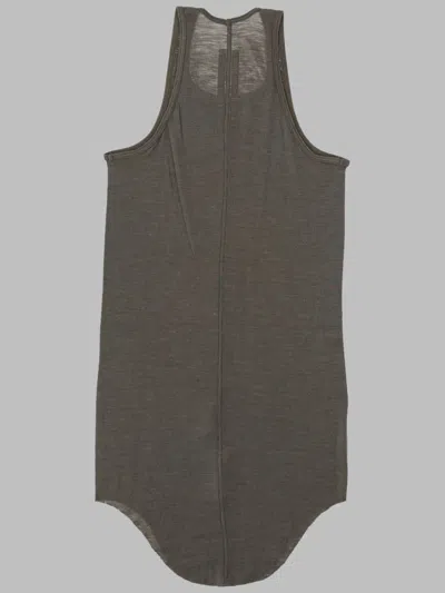 Rick Owens Basic Rib Tank Top In Beige