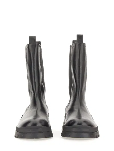 Dsquared2 Leather Boot In Yellow