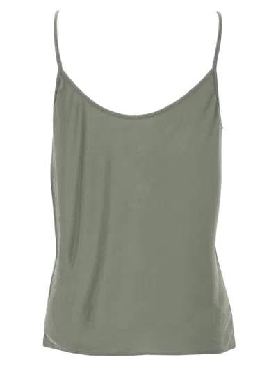 Rick Owens Grey Solid V Neck Top In Gray