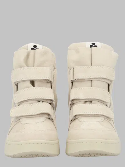 Isabel Marant Im3 High-top Leather Wedge Sneakers In Neutral