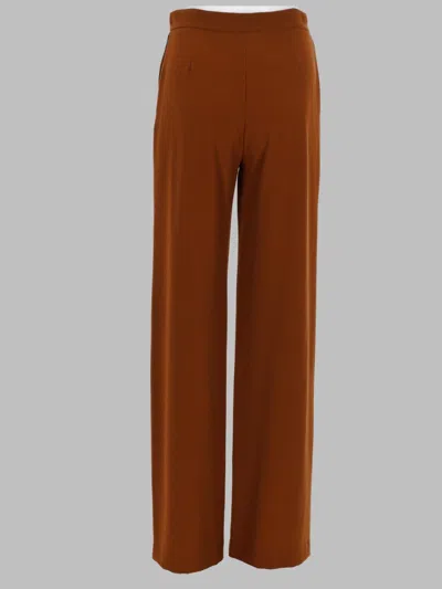 Se-ta Stretch Polyester Trousers In Brown