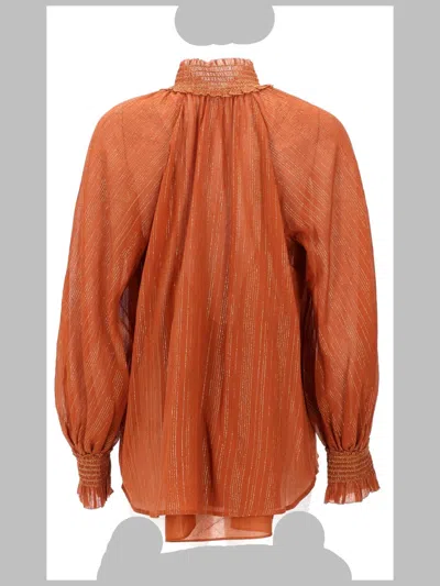 Zimmermann Aster Blouse In Orange
