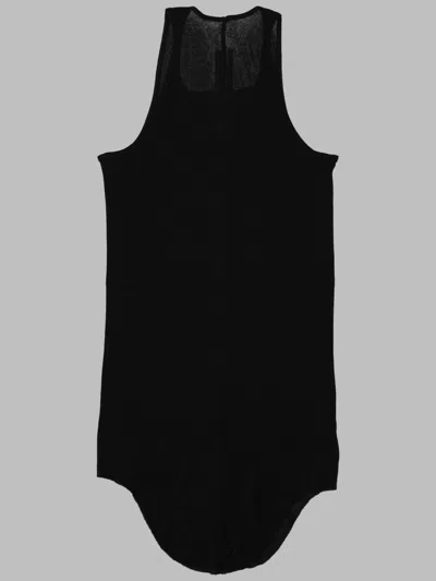 Rick Owens Basic Rib Cotton Tank Top In Black