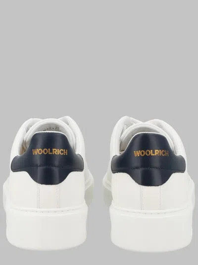 Woolrich Lace Up Low Top Shoes Rubber Sole In White