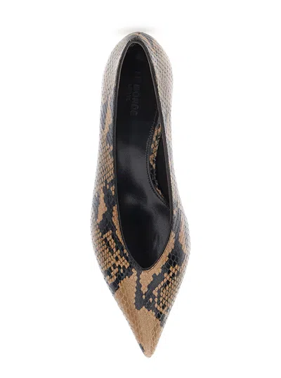 Le Monde Beryl Python-print Kitten Heel Pump