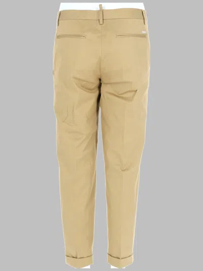 Dsquared2 Slim-fit Cropped Cotton Pants With Polished Cuffs In Animal Print