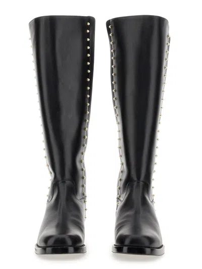 Stuart Weitzman Leather Riding Boot In Multi