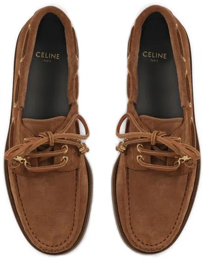 Celine Bateau Flat In Beige