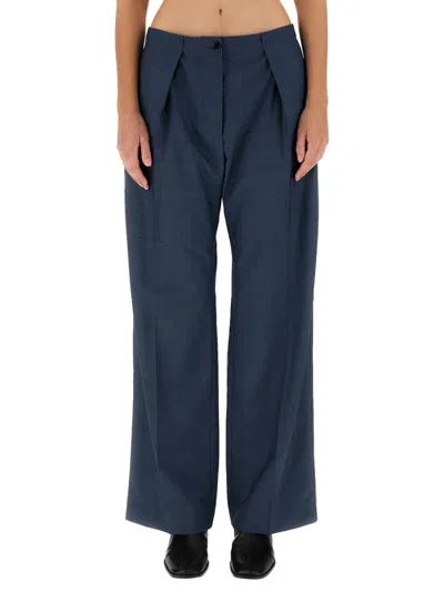 Acne Studios Wool Trousers In Blue