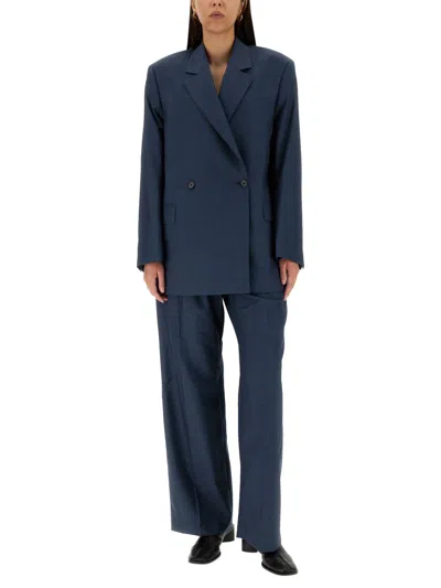 Acne Studios Wool Trousers In Blue