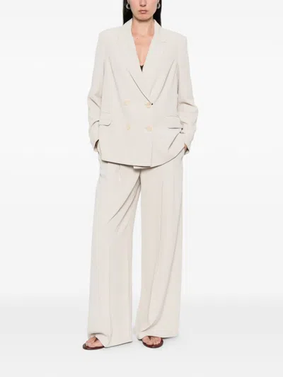 Pennyblack Double-breasted Polyester Blazer In Neutral