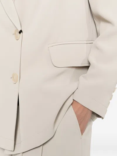 Pennyblack Double-breasted Polyester Blazer In Neutral