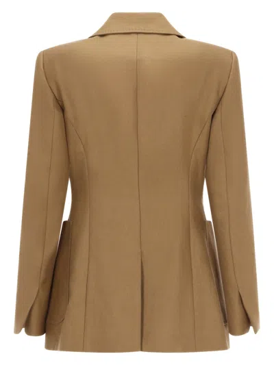 Max Mara Linen Blazer In Brown
