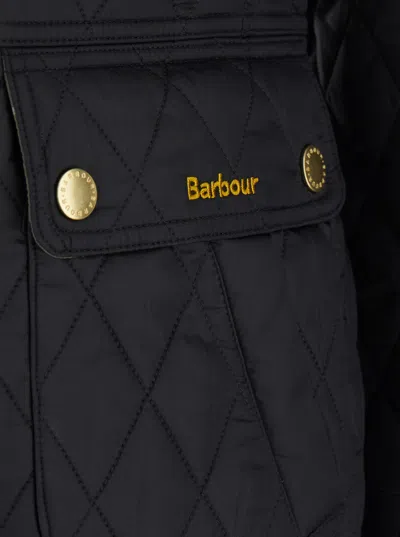Barbour Quilted Diamond-pattern Puffer Jacket In Black