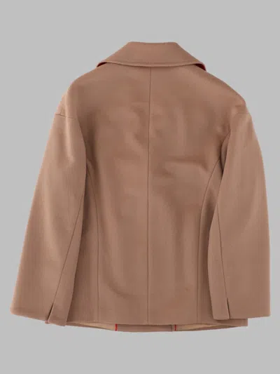 Max & Co Max&co. Double-breasted Wool Jacket In Brown