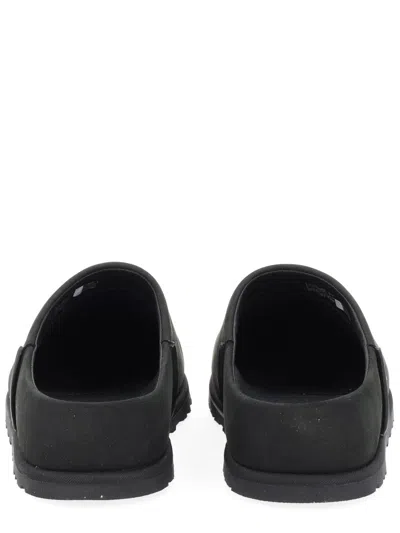 Ugg Slip-on Sabot Shoes With Rounded Toe And Matte Finish In Black