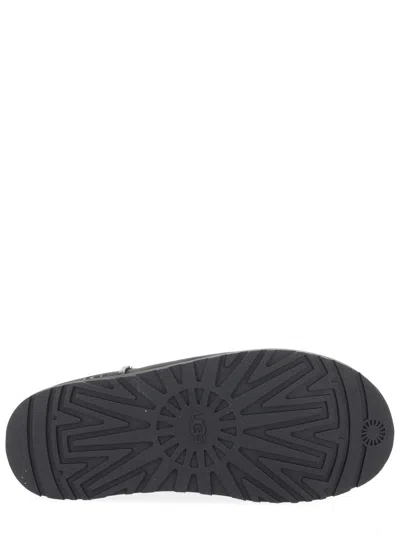 Ugg Slip-on Sabot Shoes With Rounded Toe And Matte Finish In Black