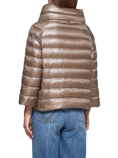 Herno Sofia Down Jacket In Brown