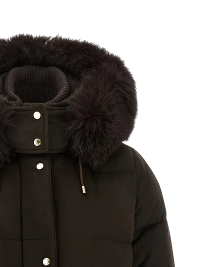 Moorer Down Jacket In Brown