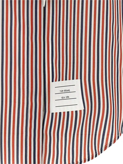 Thom Browne Rwb-striped Silk Blouse In Multi