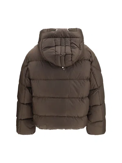 Parajumpers Brown Goose Down Full-length Jacket In Multi