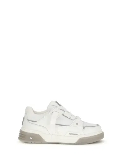 Represent Studio Leather Gradient Sole Sneakers In White