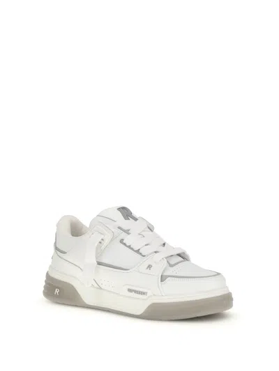 Represent Studio Leather Gradient Sole Sneakers In White
