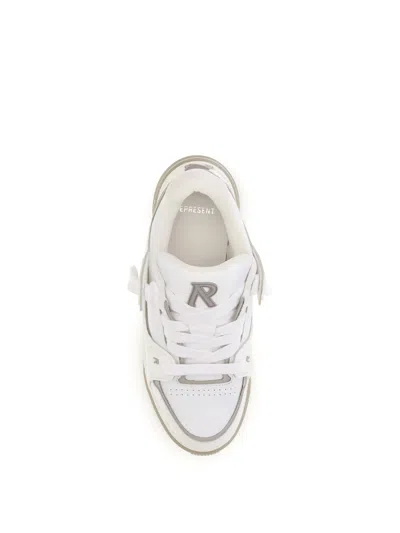 Represent Studio Leather Gradient Sole Sneakers In White