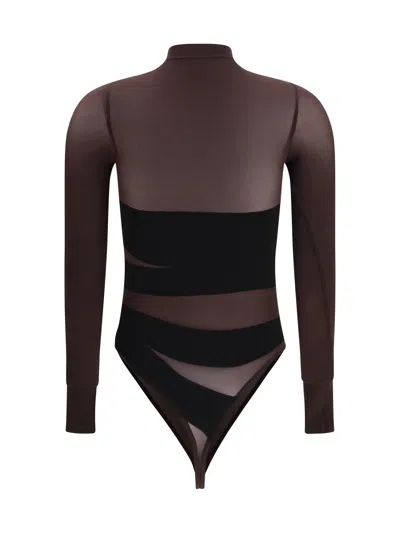 Wolford Brown Polyamide Bodysuit In Brown