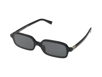 Miu Miu 0mu Rectangular Acetate Sunglasses In Black