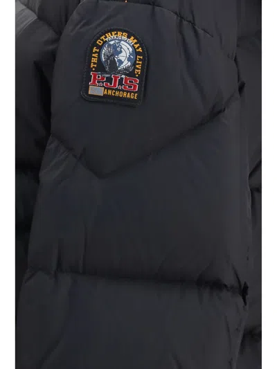 Parajumpers Black Goose Down Full-length Jacket In Multi