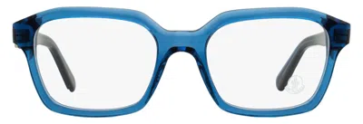Moncler Ml5181 Rectangular Acetate Eyeglasses In Blue