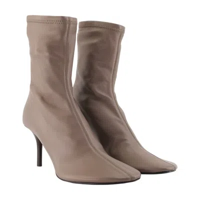 Acne Studios Lambskin Heel Ankle Boot In Beige