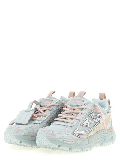 Off-white Layered Technical Mesh Sneakers In Blue