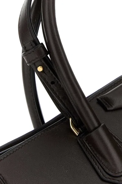 Givenchy Structured Calf Leather Shoulder Bag In Brown