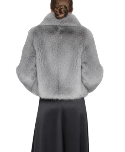 Halston Short Jacket In Gray