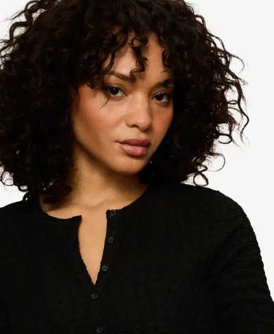 Sanctuary Not So Basic Texture Henley Top In Red