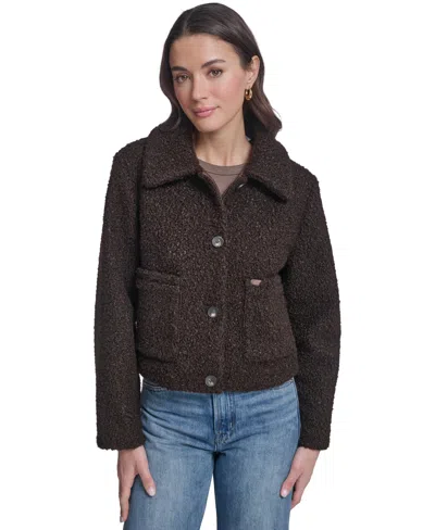 Levi's Cropped Bouclé Jacket In Java