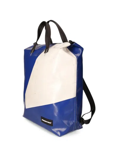 Freitag Pete Logo-patch Backpack In Blue