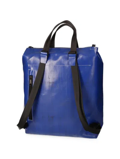 Freitag Pete Logo-patch Backpack In Blue