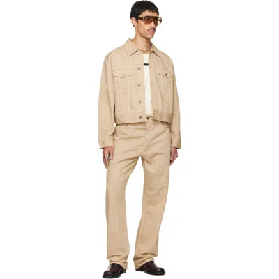 Essentials Beige Classic Denim Jacket In Nude