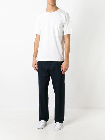 Shop Ami Alexandre Mattiussi Loose-fit Tailored Trousers In Blue