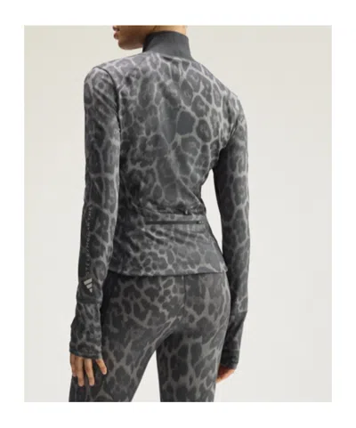 Adidas By Stella Mccartney Truepurpose Leopard-print Technical Jacket In Pigeon Gray/carbon Gray
