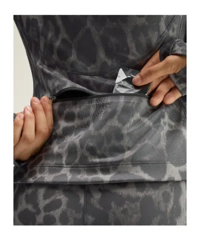 Adidas By Stella Mccartney Truepurpose Leopard-print Technical Jacket In Pigeon Gray/carbon Gray